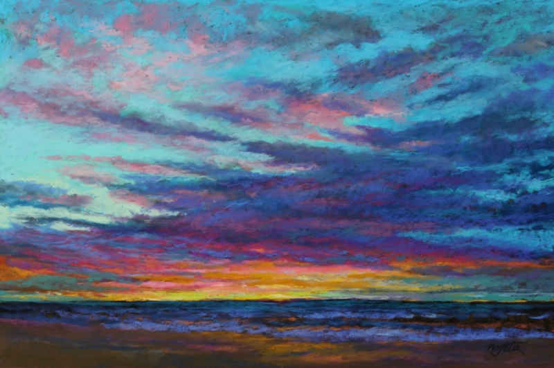 Sunrise West Beach by artist Mike Etie